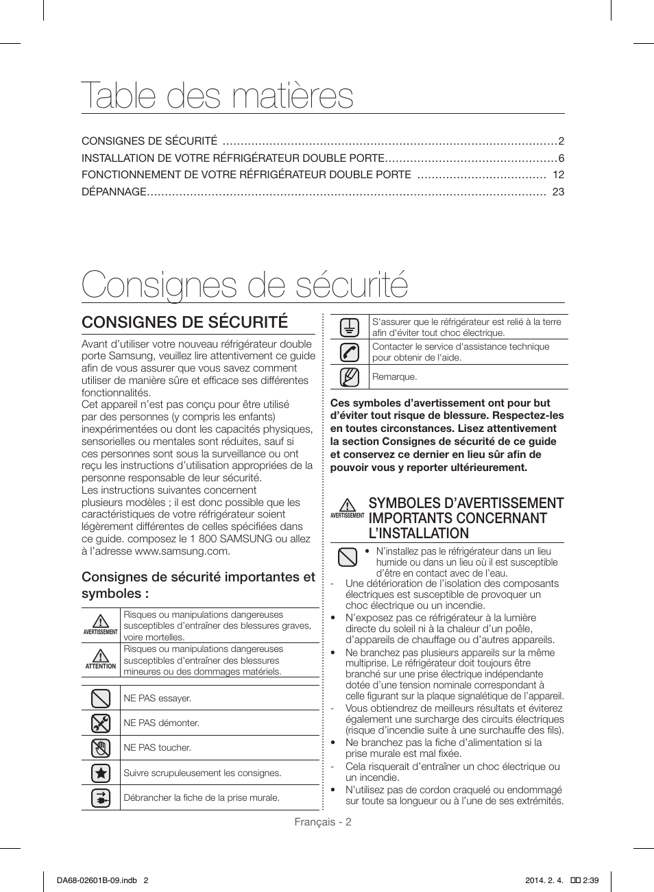 Samsung RF261BIAESR-AA User Manual | Page 58 / 84