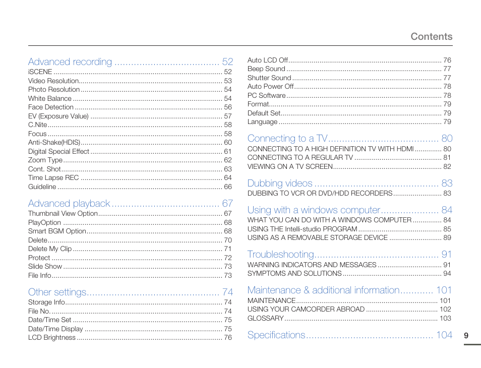 Samsung HMX-F80BN-XAA User Manual | Page 13 / 111