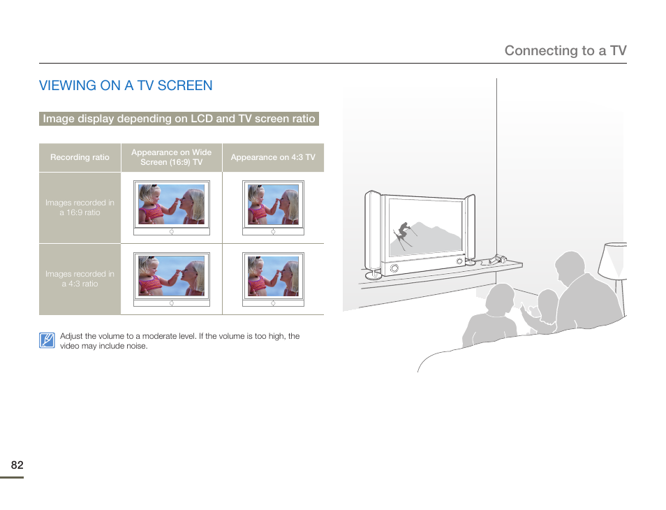 Viewing on a tv screen, Connecting to a tv viewing on a tv screen | Samsung HMX-F80BN-XAA User Manual | Page 86 / 111