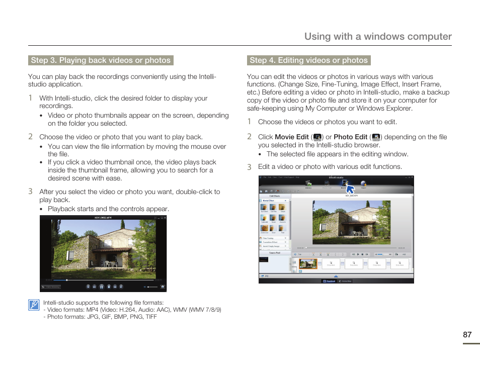 Using with a windows computer | Samsung HMX-F80BN-XAA User Manual | Page 91 / 111