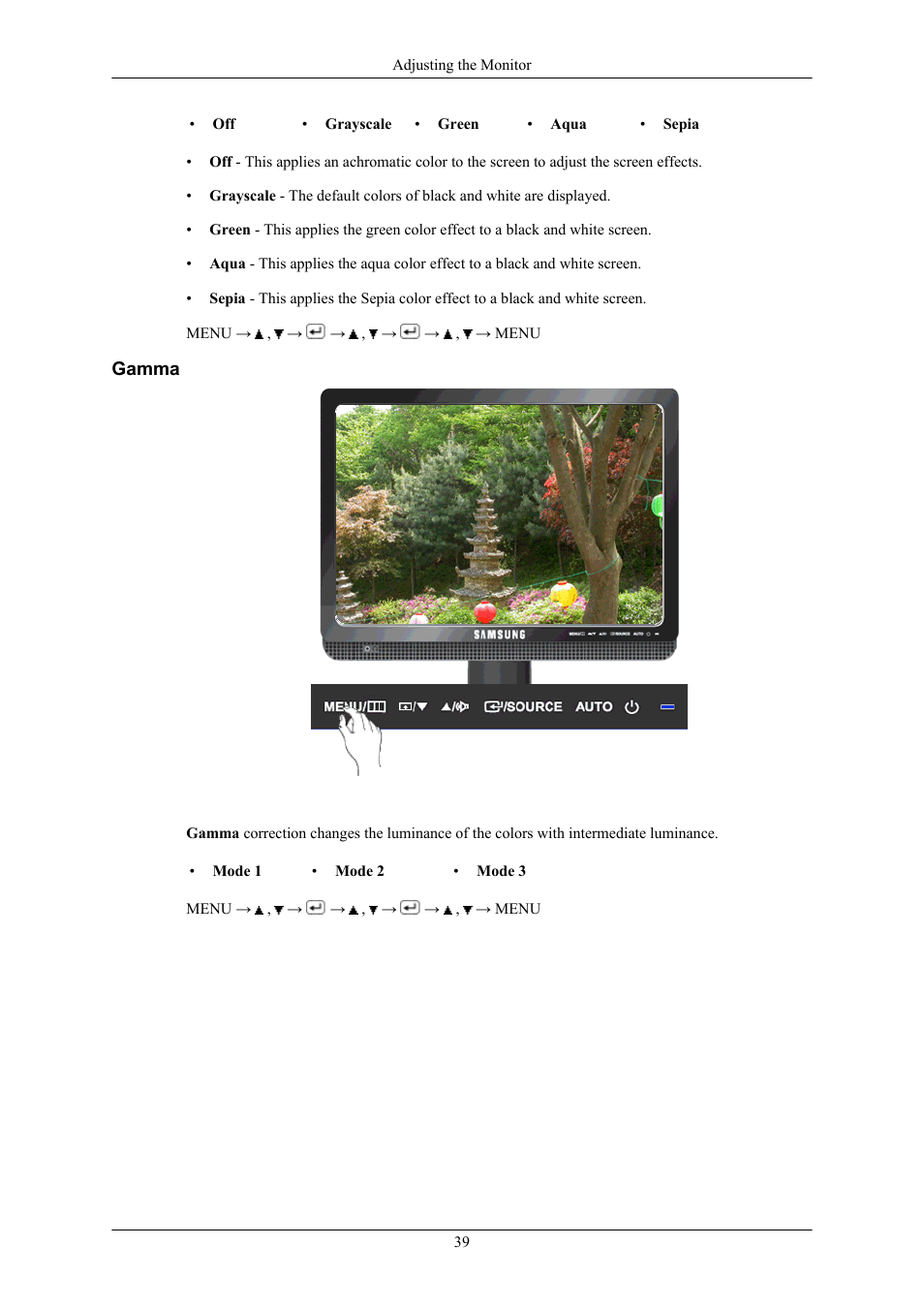 Gamma | Samsung LS19MYMRBQ-XAA User Manual | Page 40 / 71