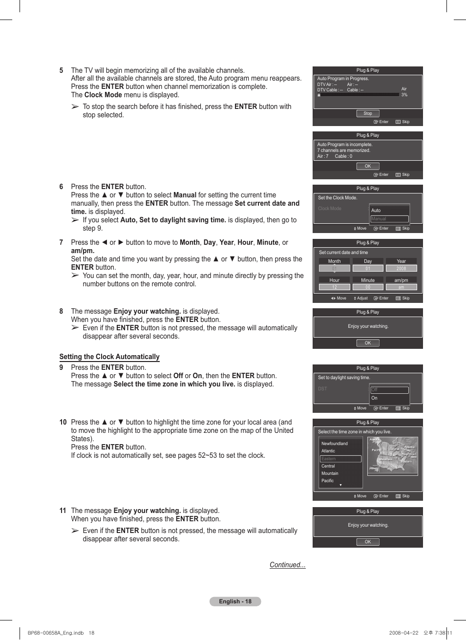 Samsung HL67A750A1FXZA User Manual | Page 18 / 195