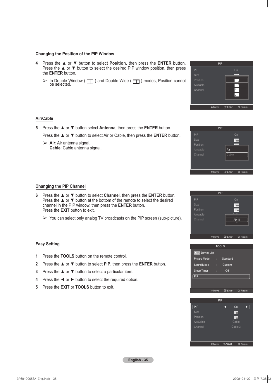 Samsung HL67A750A1FXZA User Manual | Page 35 / 195