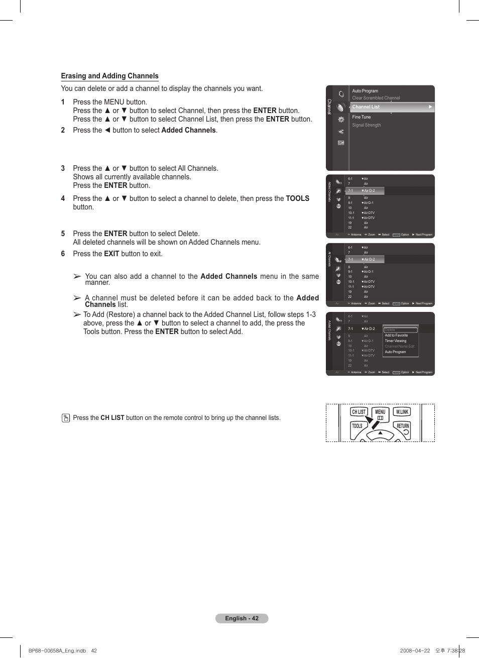 Samsung HL67A750A1FXZA User Manual | Page 42 / 195