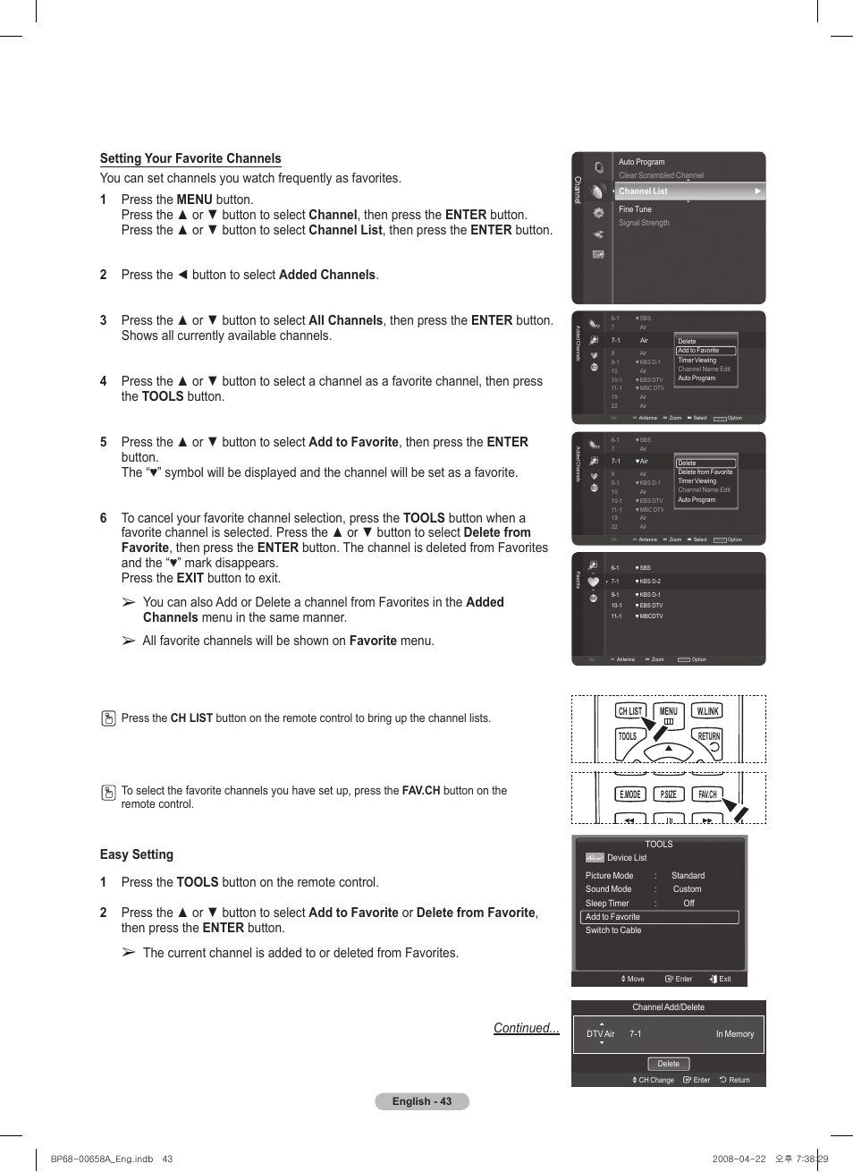 Samsung HL67A750A1FXZA User Manual | Page 43 / 195