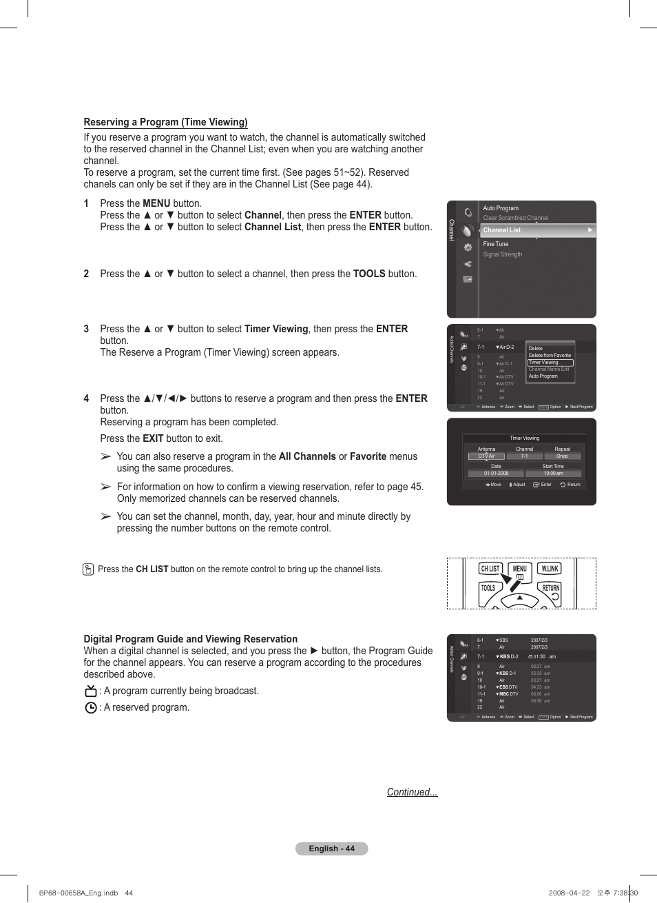 Samsung HL67A750A1FXZA User Manual | Page 44 / 195