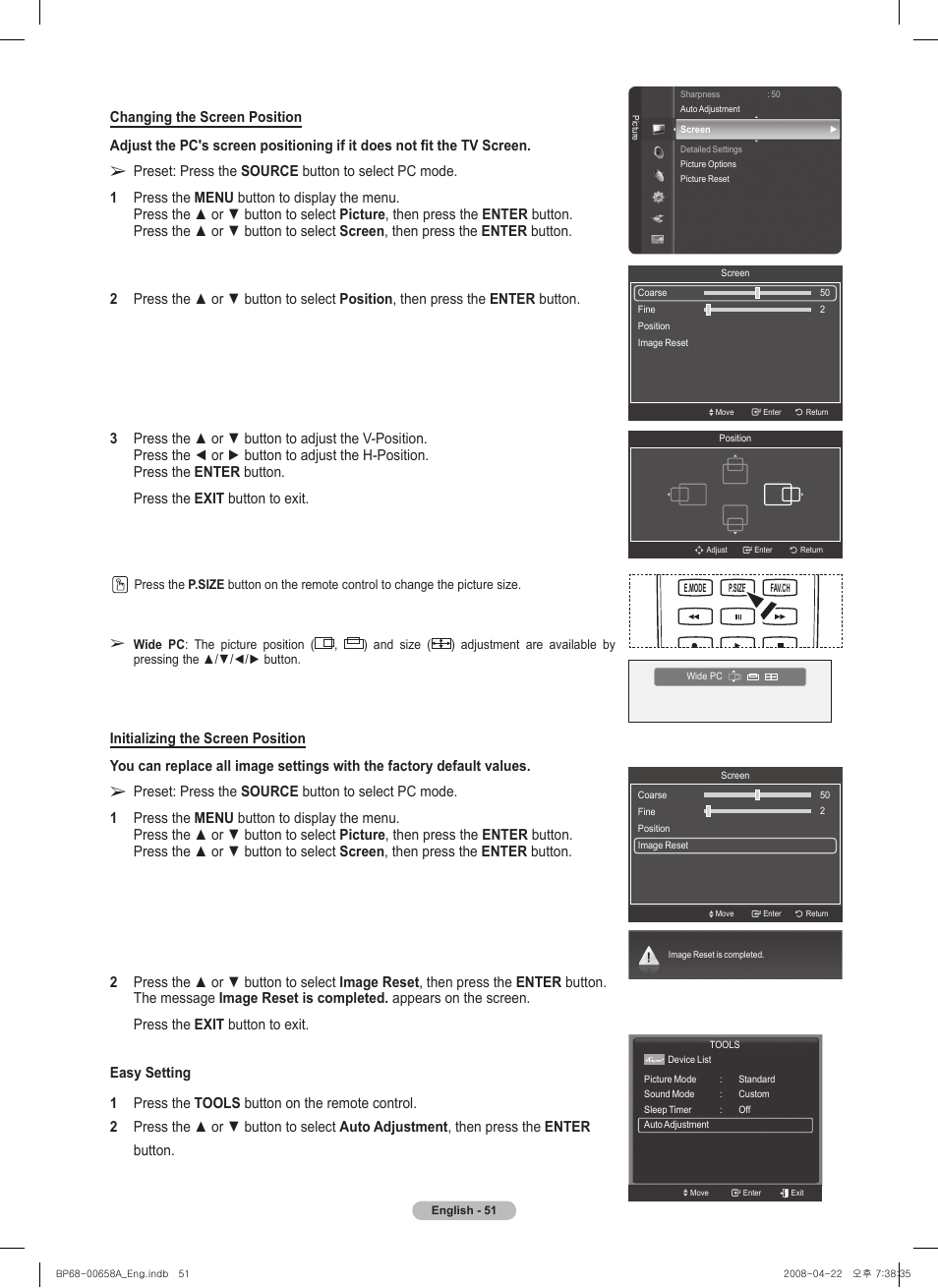 Samsung HL67A750A1FXZA User Manual | Page 51 / 195