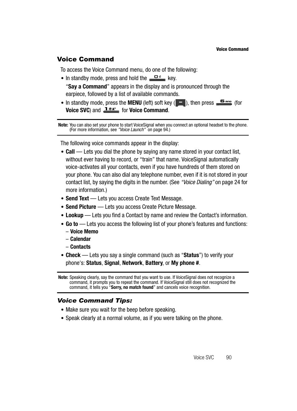 Voice command, Voice command tips | Samsung SECR410ZRAMTR User Manual | Page 93 / 174