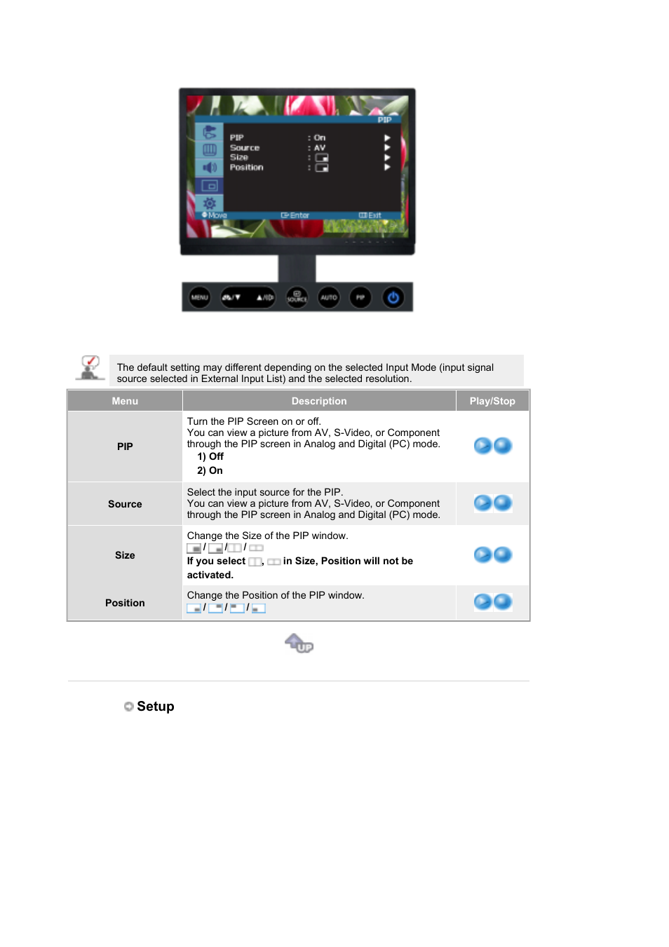 Setup | Samsung LS21DPWAB-XAA User Manual | Page 37 / 78
