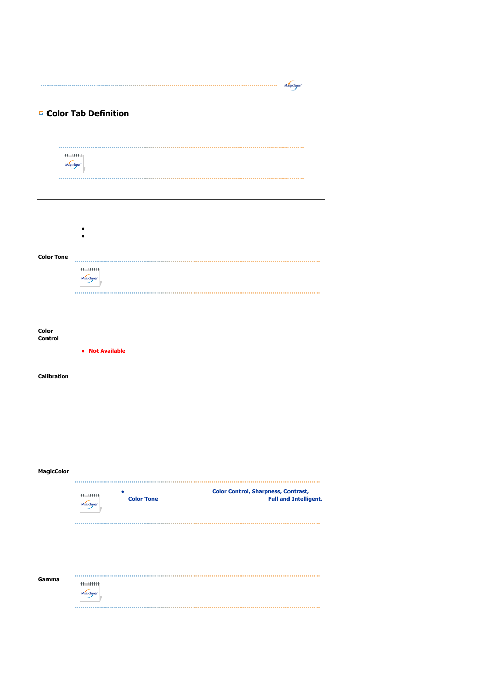 Color tab definition | Samsung LS21DPWAB-XAA User Manual | Page 45 / 78