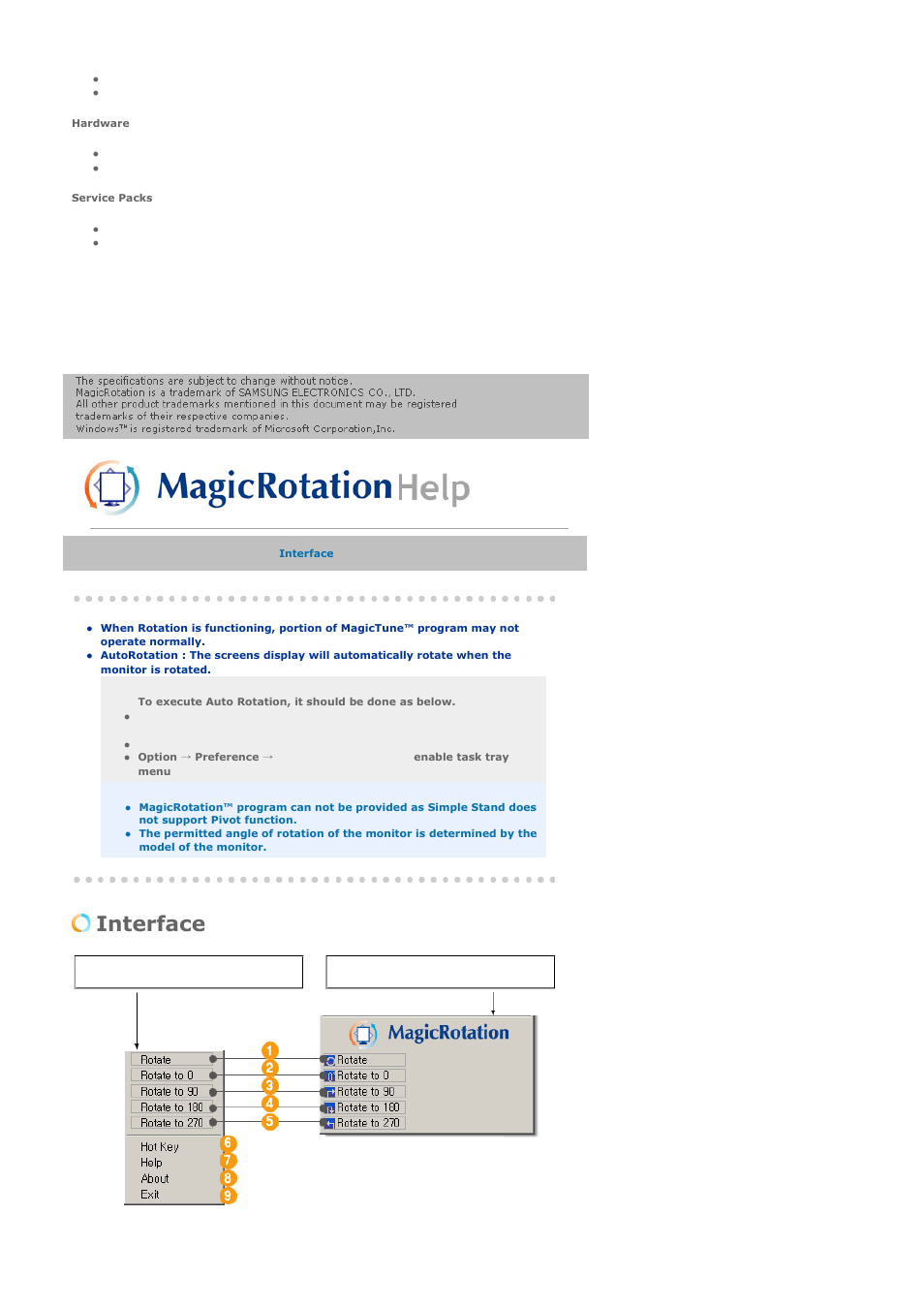 Interface | Samsung LS21DPWAB-XAA User Manual | Page 58 / 78