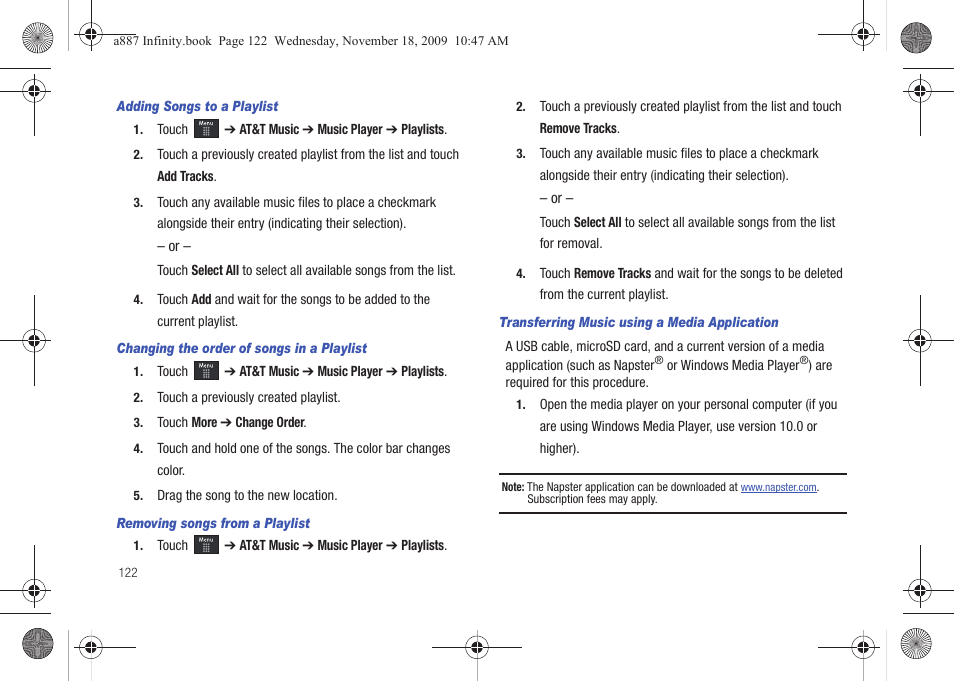 Samsung SGH-A887ZKAATT User Manual | Page 126 / 190