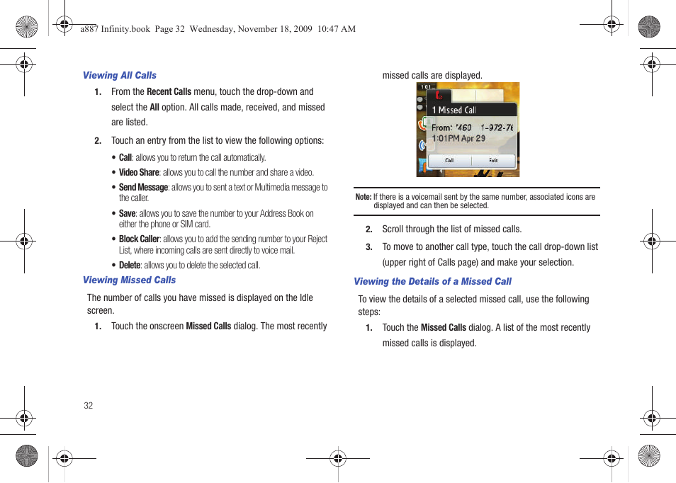 Samsung SGH-A887ZKAATT User Manual | Page 36 / 190