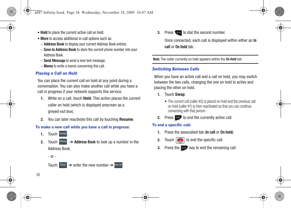 Samsung SGH-A887ZKAATT User Manual | Page 40 / 190