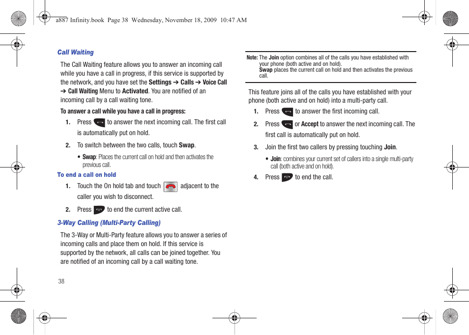 Samsung SGH-A887ZKAATT User Manual | Page 42 / 190