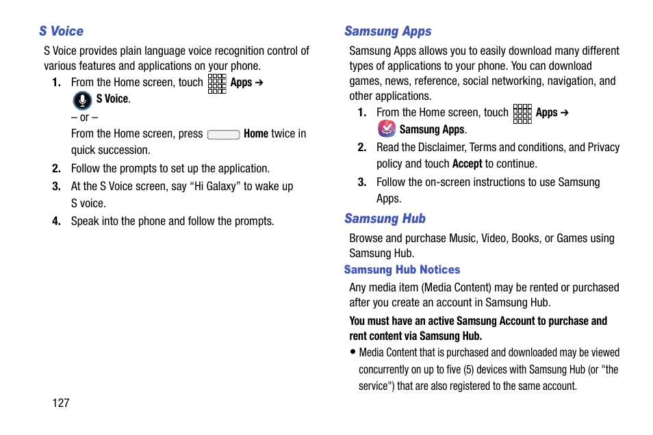 For more information, refer to “samsung | Samsung SCH-R970ZWAUSC User Manual | Page 132 / 249