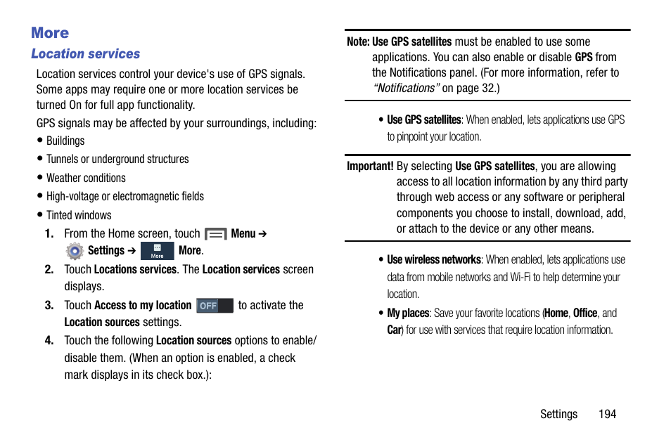 More | Samsung SCH-R970ZWAUSC User Manual | Page 199 / 249