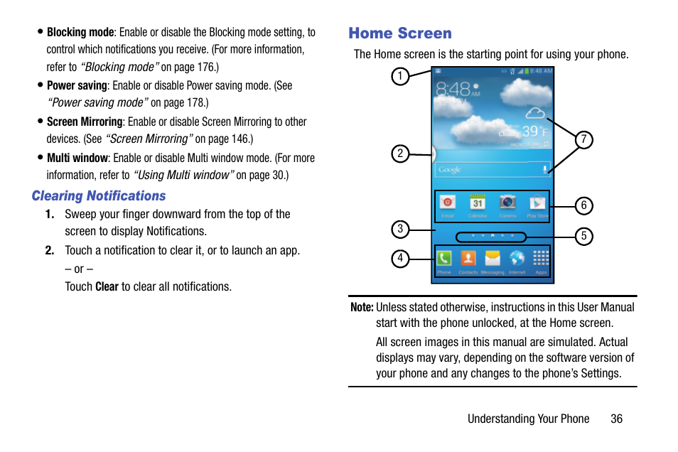 Home screen | Samsung SCH-R970ZWAUSC User Manual | Page 41 / 249