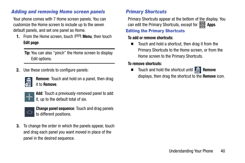 Ion, see “primary shortcuts | Samsung SCH-R970ZWAUSC User Manual | Page 45 / 249