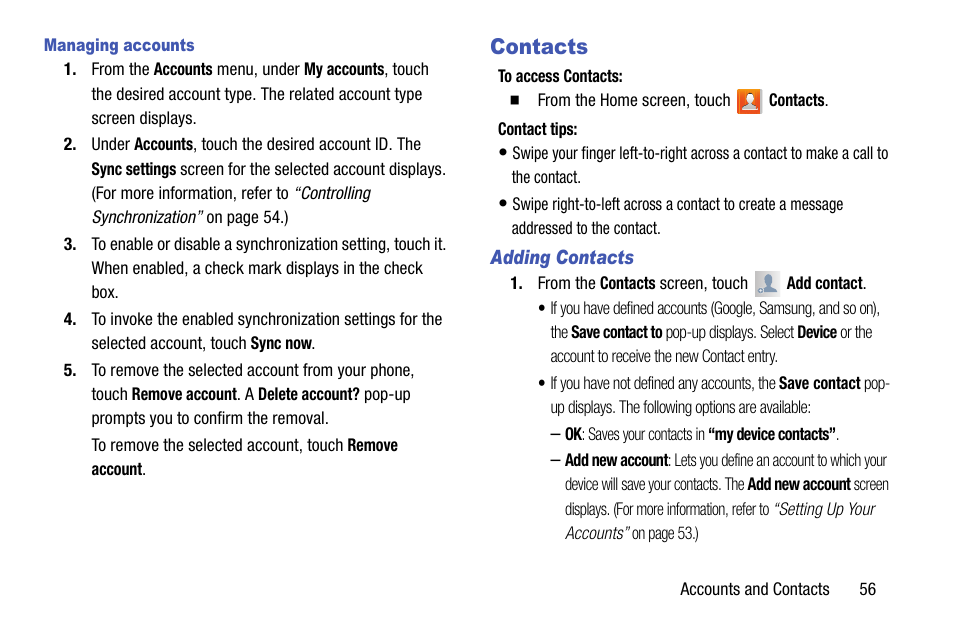 Contacts | Samsung SCH-R970ZWAUSC User Manual | Page 61 / 249