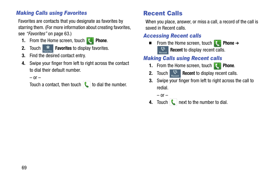 Recent calls | Samsung SCH-R970ZWAUSC User Manual | Page 74 / 249