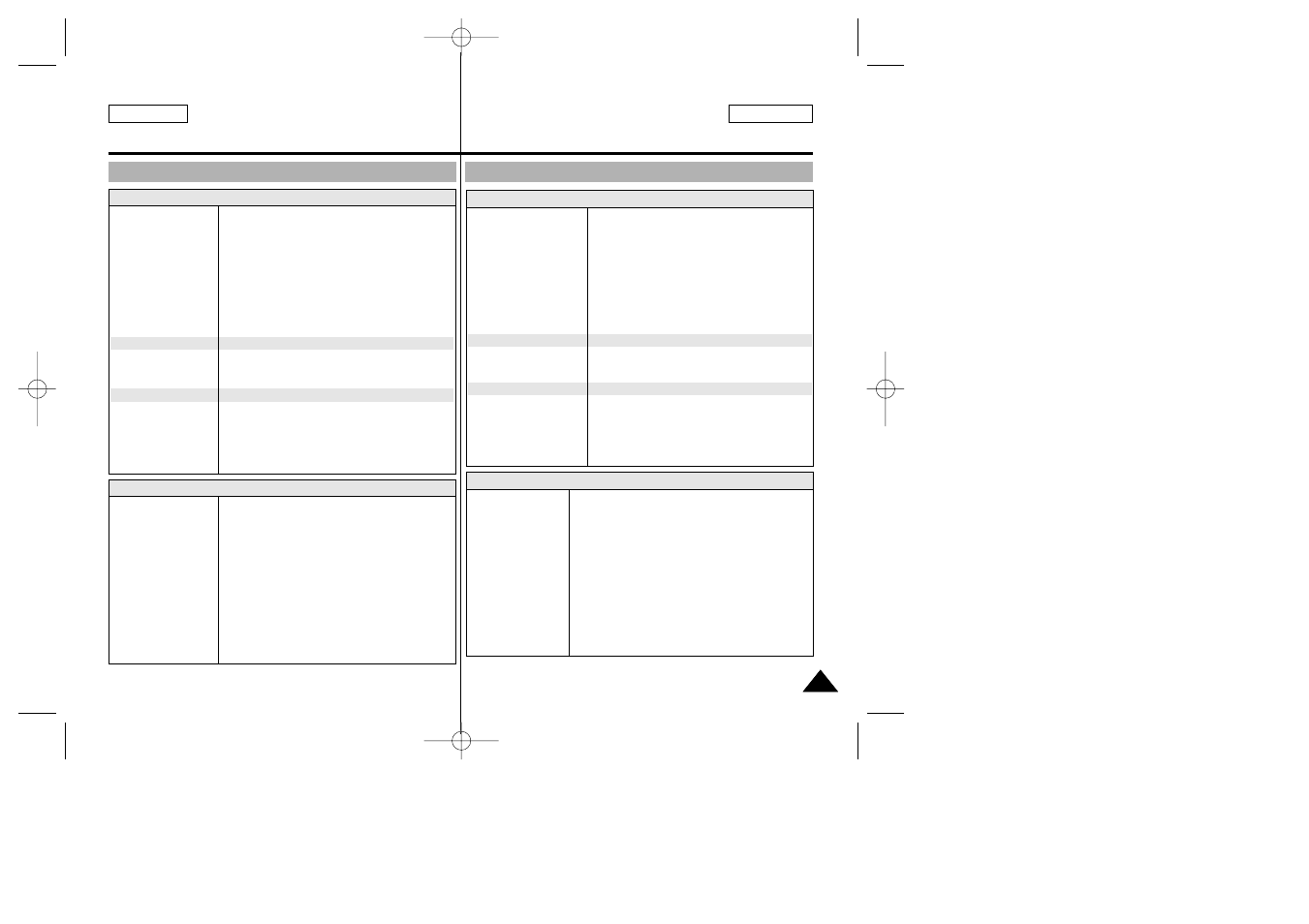 Specifications especificaciones técnicas | Samsung SC-D23-XAA User Manual | Page 101 / 103