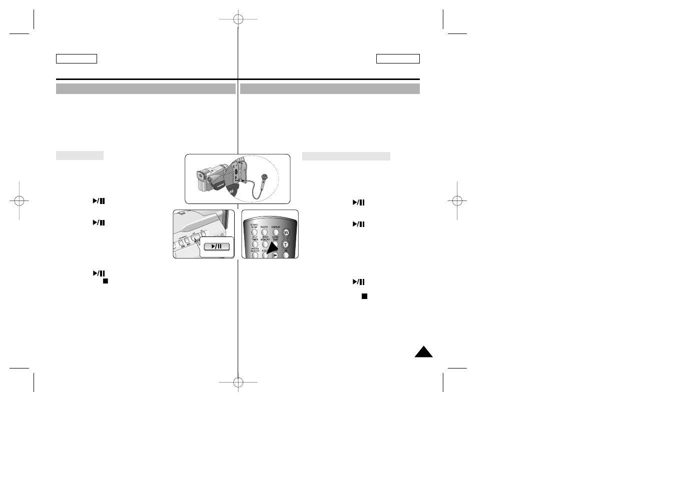 Advanced recording, Grabación avanzada | Samsung SC-D23-XAA User Manual | Page 61 / 103