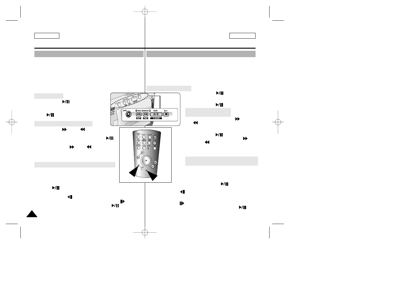 Playback reproducción | Samsung SC-D23-XAA User Manual | Page 70 / 103