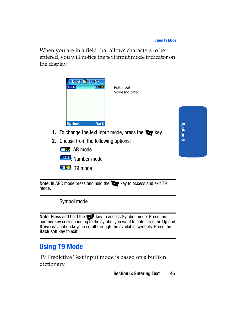 Using t9 mode | Samsung SGH-X507HBACIN User Manual | Page 49 / 178