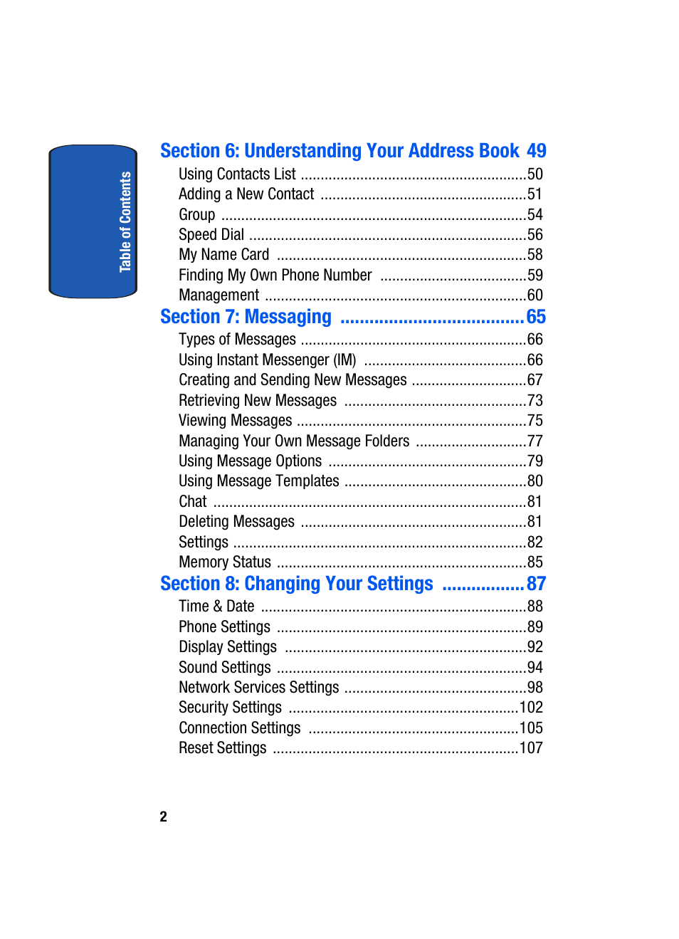 Samsung SGH-X507HBACIN User Manual | Page 6 / 178