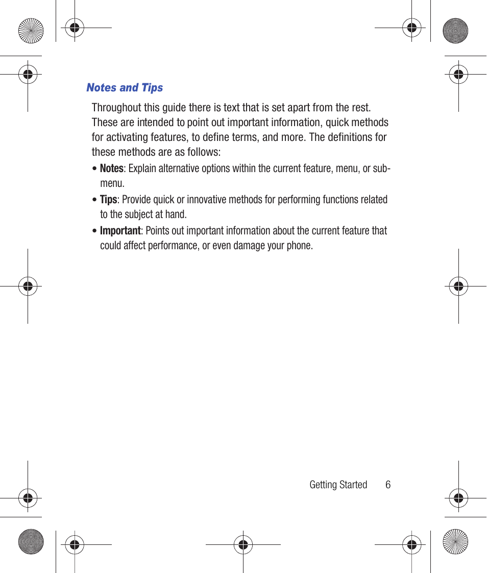 Notes and tips | Samsung SCH-R260DAAUSC User Manual | Page 11 / 271