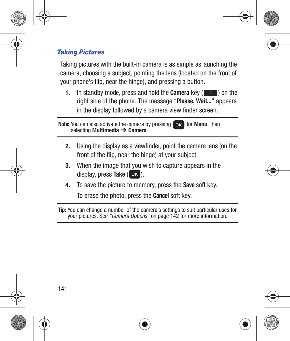 Taking pictures | Samsung SCH-R260DAAUSC User Manual | Page 146 / 271