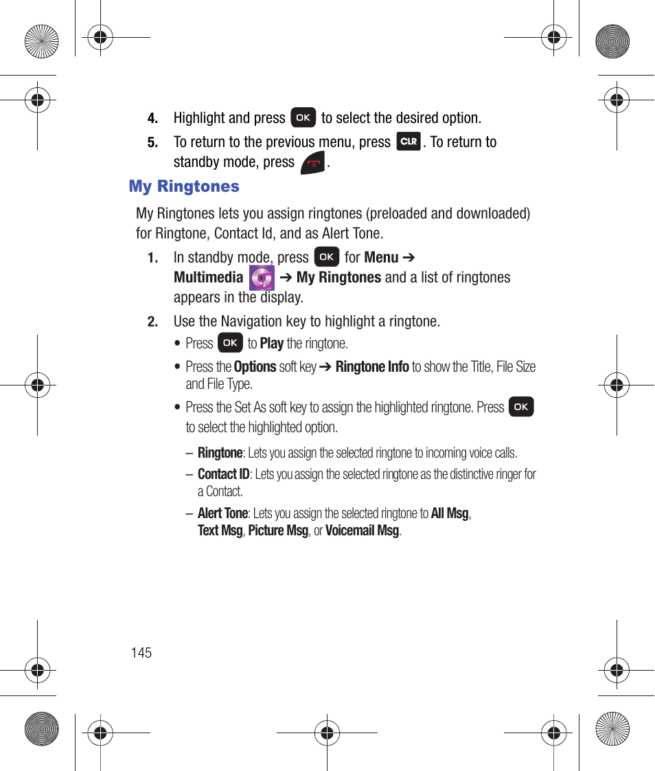 My ringtones | Samsung SCH-R260DAAUSC User Manual | Page 150 / 271