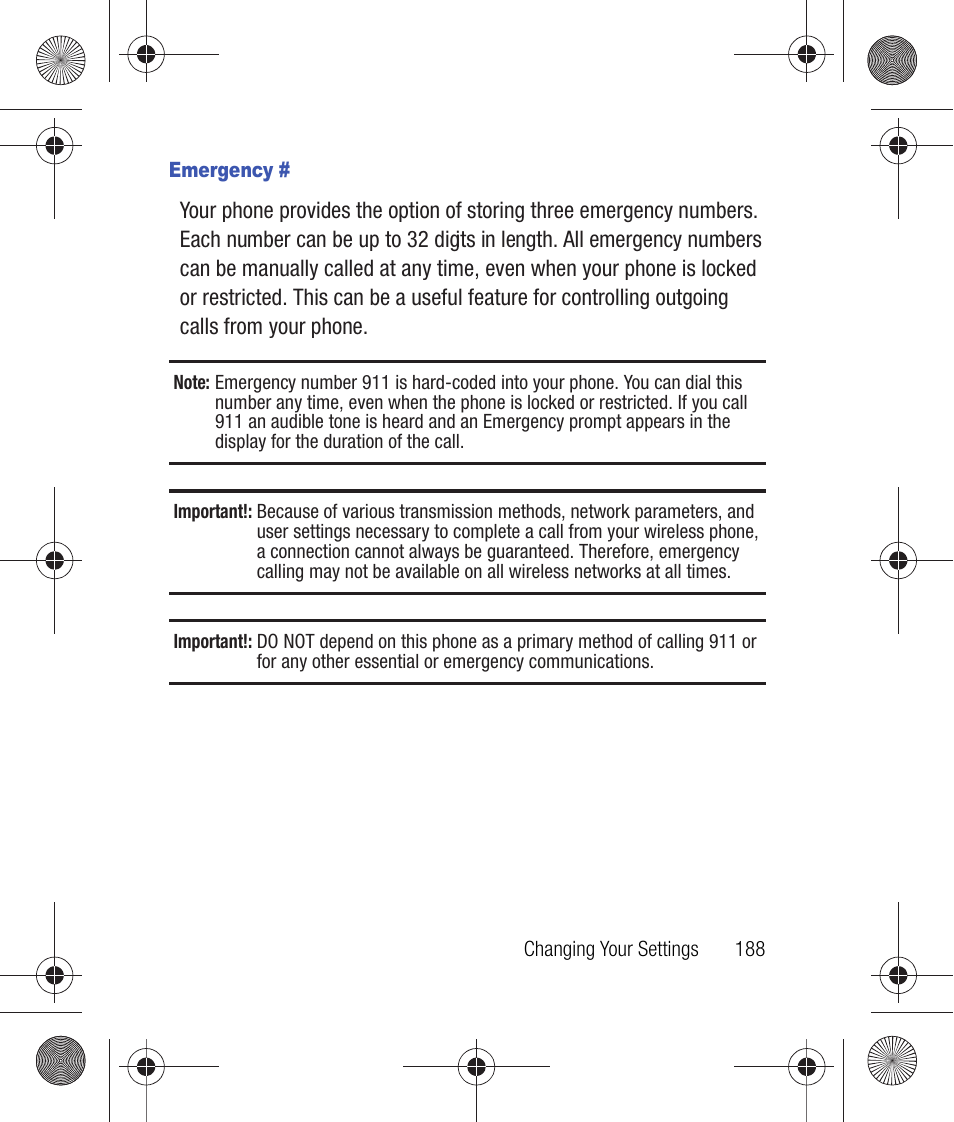 Emergency | Samsung SCH-R260DAAUSC User Manual | Page 193 / 271