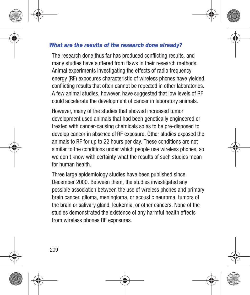 What are the results of the research done already | Samsung SCH-R260DAAUSC User Manual | Page 214 / 271