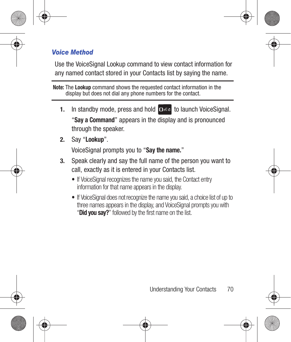 Voice method | Samsung SCH-R260DAAUSC User Manual | Page 75 / 271