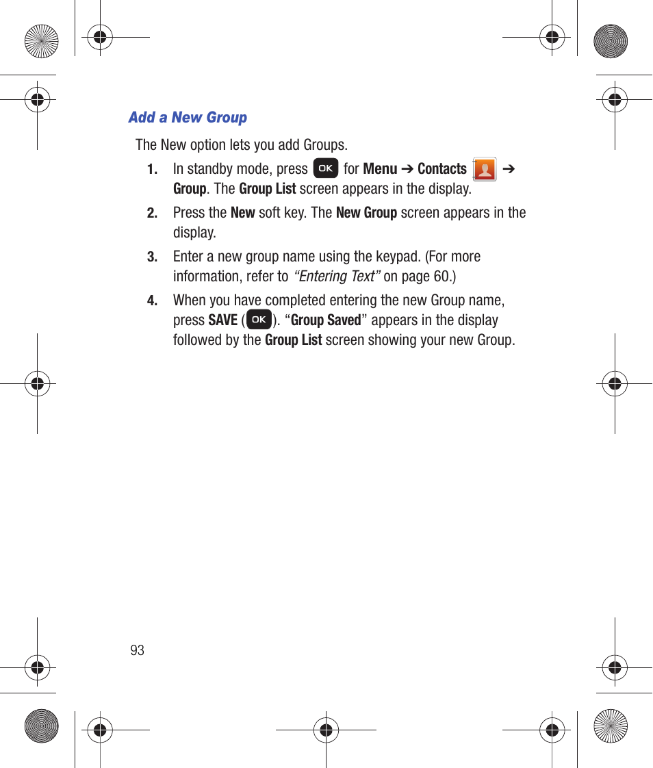 Add a new group | Samsung SCH-R260DAAUSC User Manual | Page 98 / 271