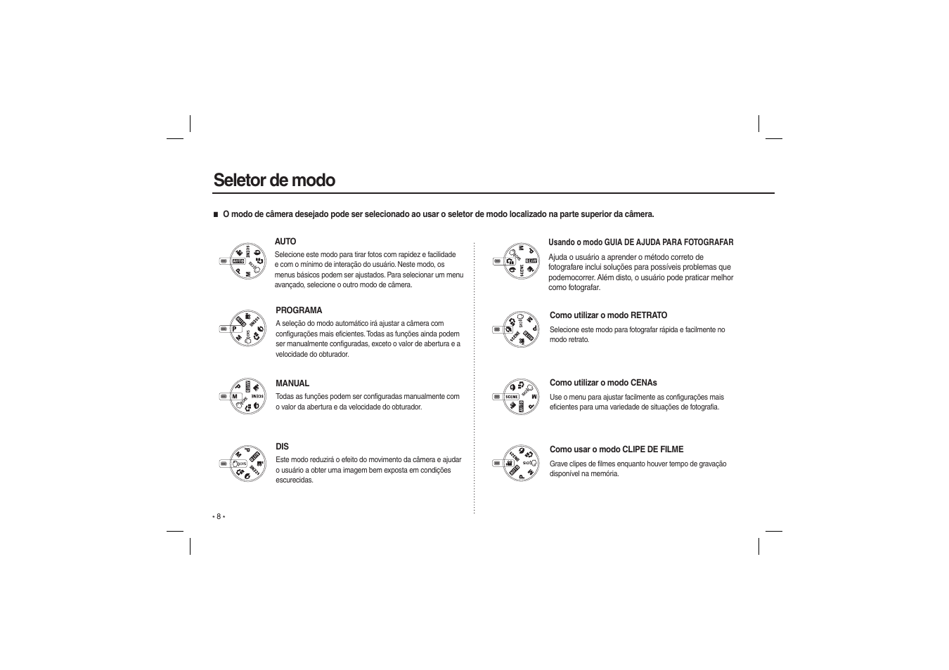 Seletor de modo | Samsung EC-L100ZSBA-US User Manual | Page 105 / 114