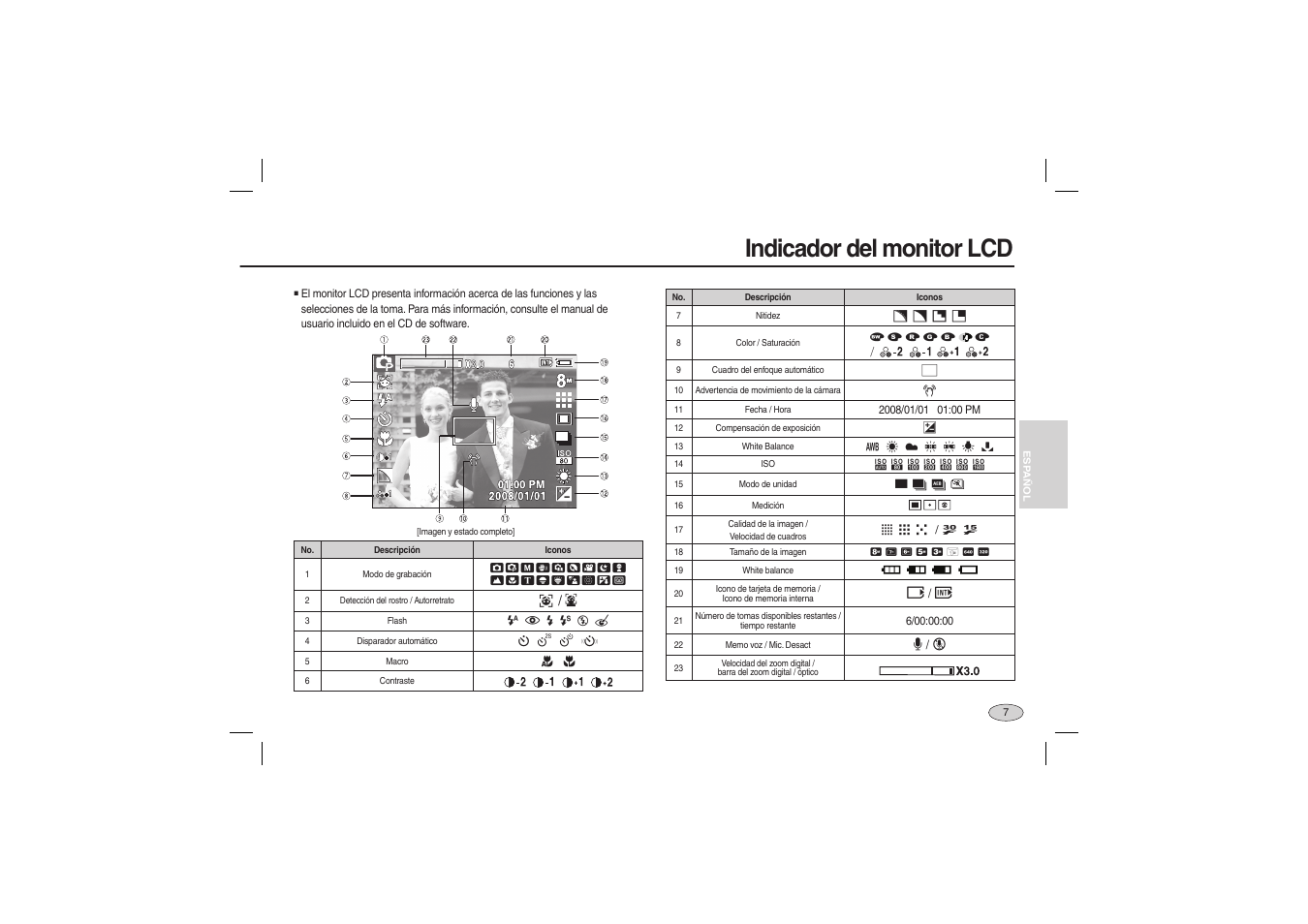 Indicador del monitor lcd | Samsung EC-L100ZSBA-US User Manual | Page 56 / 114
