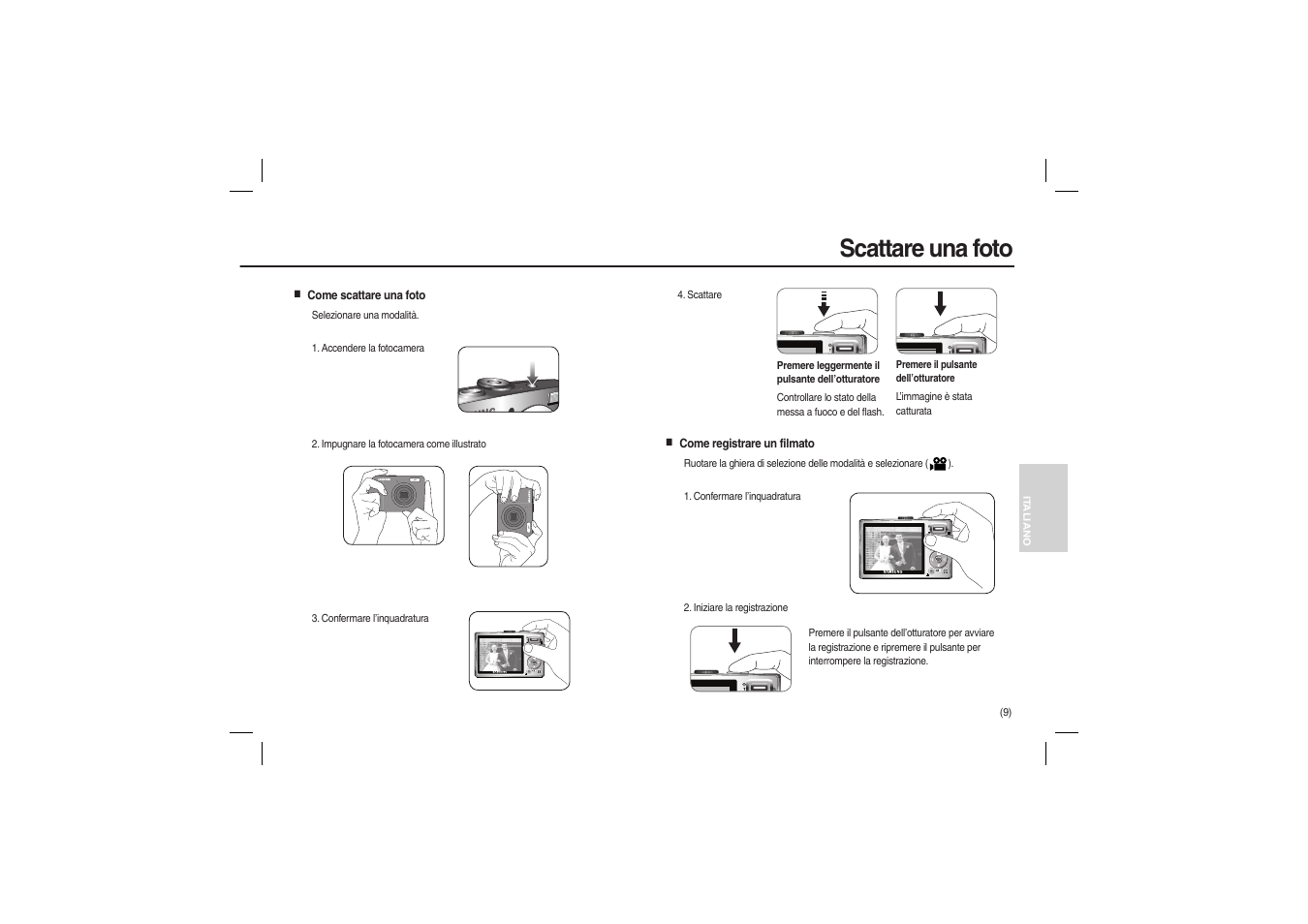 Scattare una foto | Samsung EC-L100ZSBA-US User Manual | Page 74 / 114