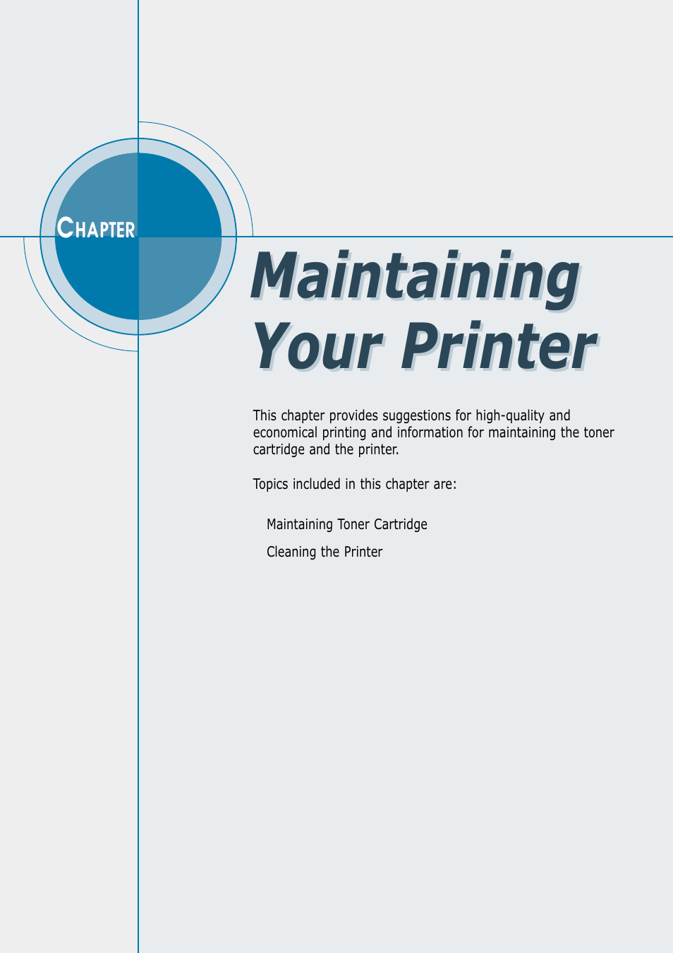 Chapter 6 maintaining your printer, Maintaining your printer | Samsung ML-1450-XAX User Manual | Page 101 / 206