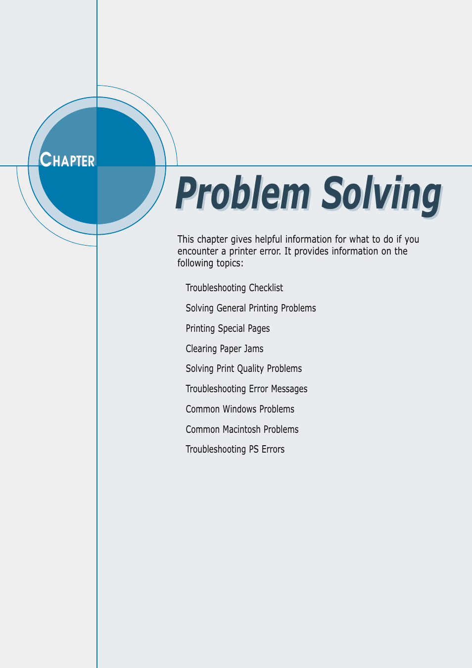 Chapter 7 problem solving, Problem solving | Samsung ML-1450-XAX User Manual | Page 107 / 206