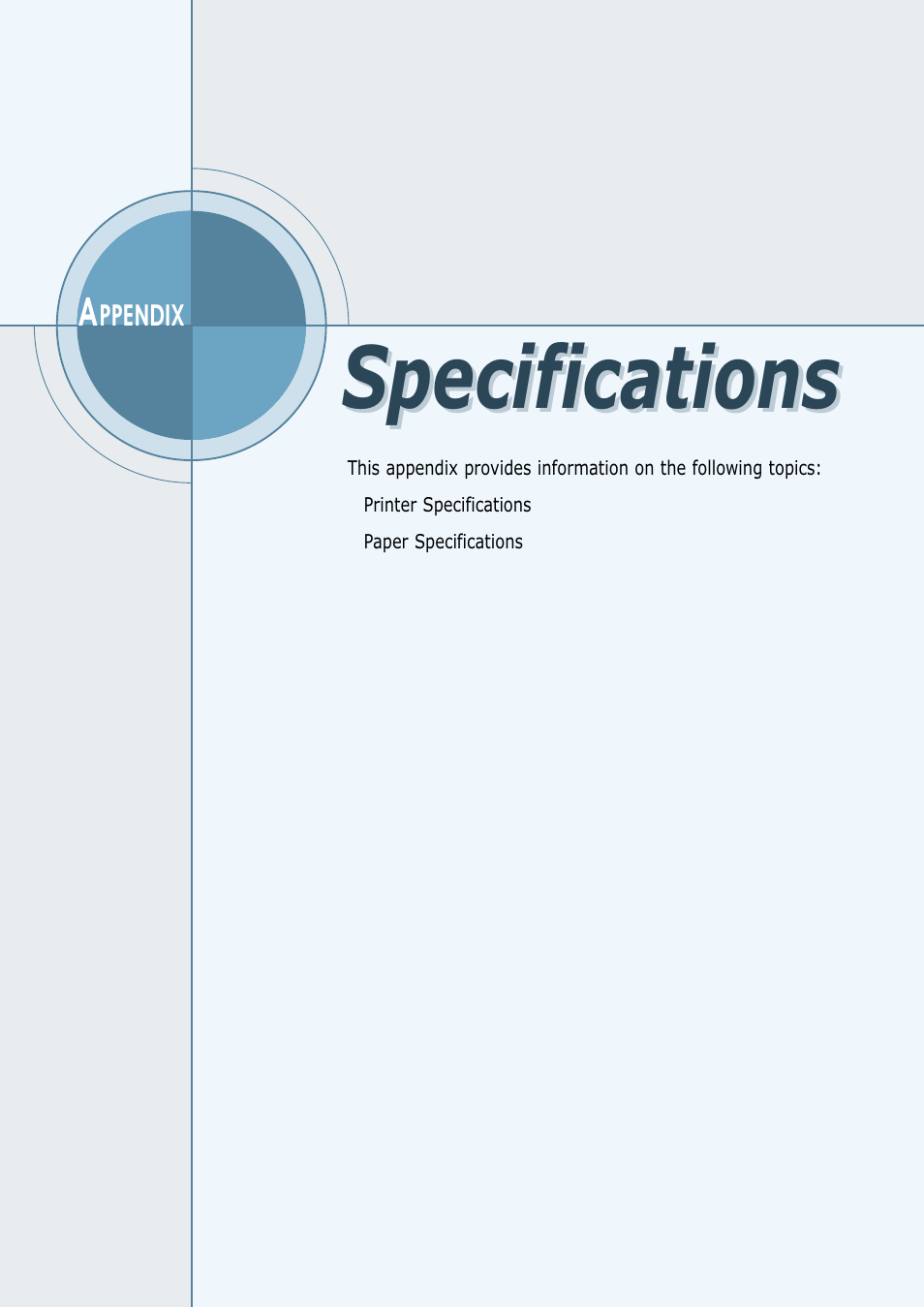 Appendix a specifications, Specifications | Samsung ML-1450-XAX User Manual | Page 137 / 206