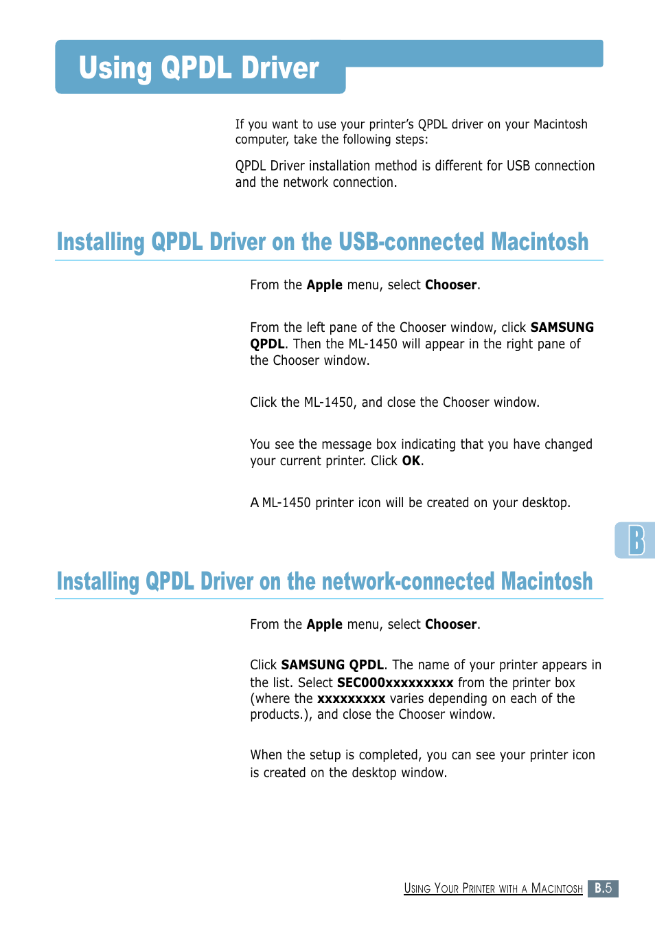 Using qpdl driver | Samsung ML-1450-XAX User Manual | Page 152 / 206