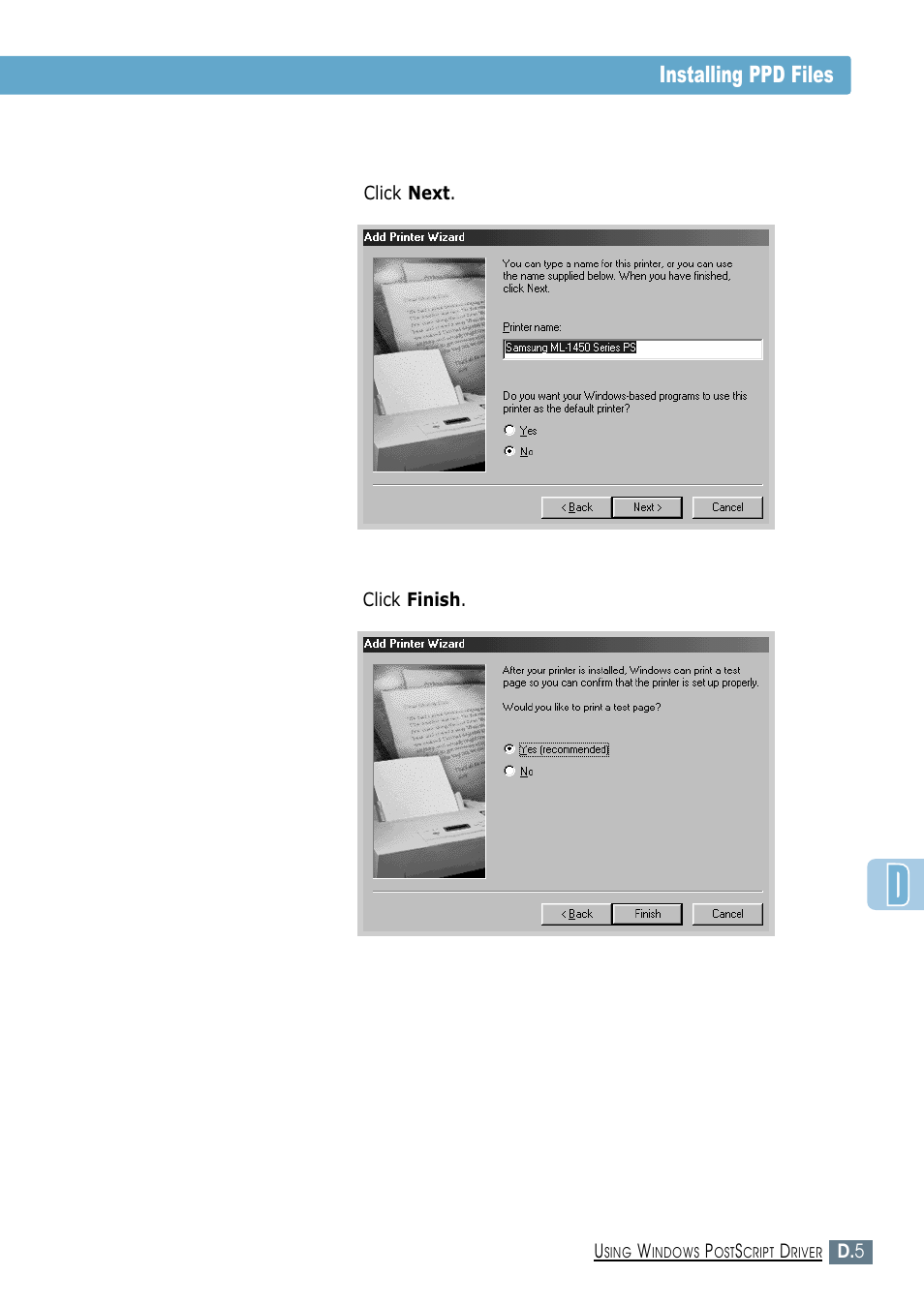 Installing ppd files 10 | Samsung ML-1450-XAX User Manual | Page 178 / 206