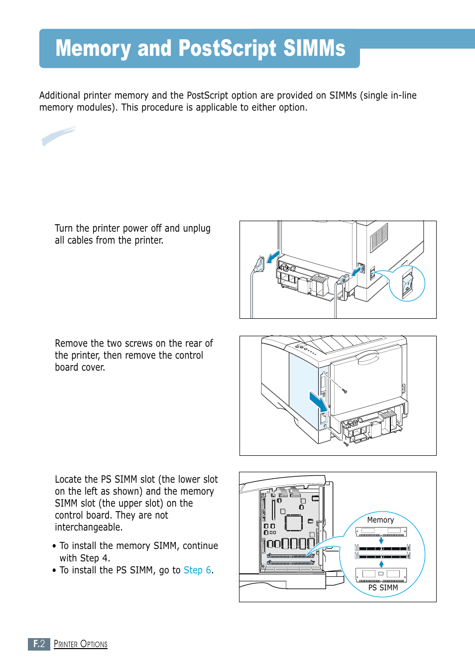Memory and postscript simms | Samsung ML-1450-XAX User Manual | Page 191 / 206