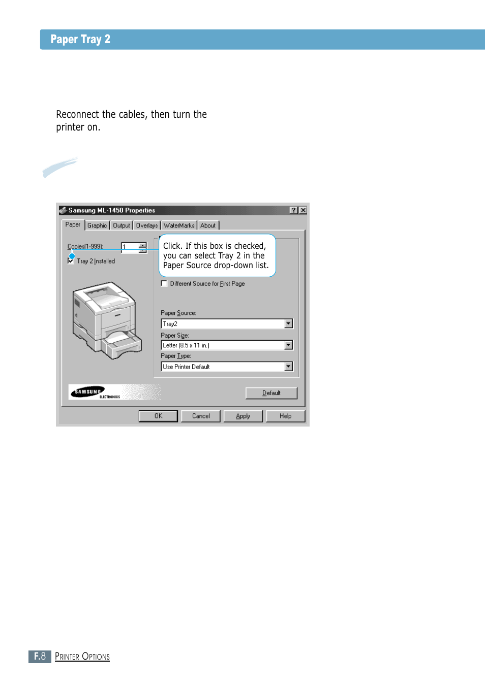 Paper tray 2 | Samsung ML-1450-XAX User Manual | Page 197 / 206
