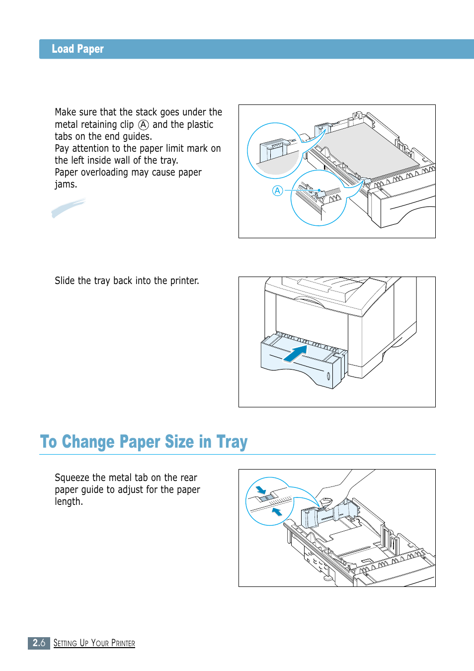 To change paper size in tray | Samsung ML-1450-XAX User Manual | Page 25 / 206