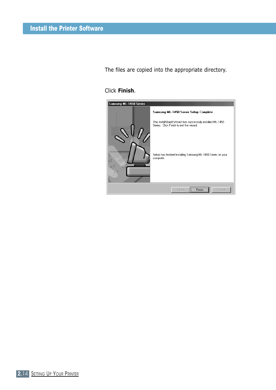 Install the printer software 5 | Samsung ML-1450-XAX User Manual | Page 33 / 206