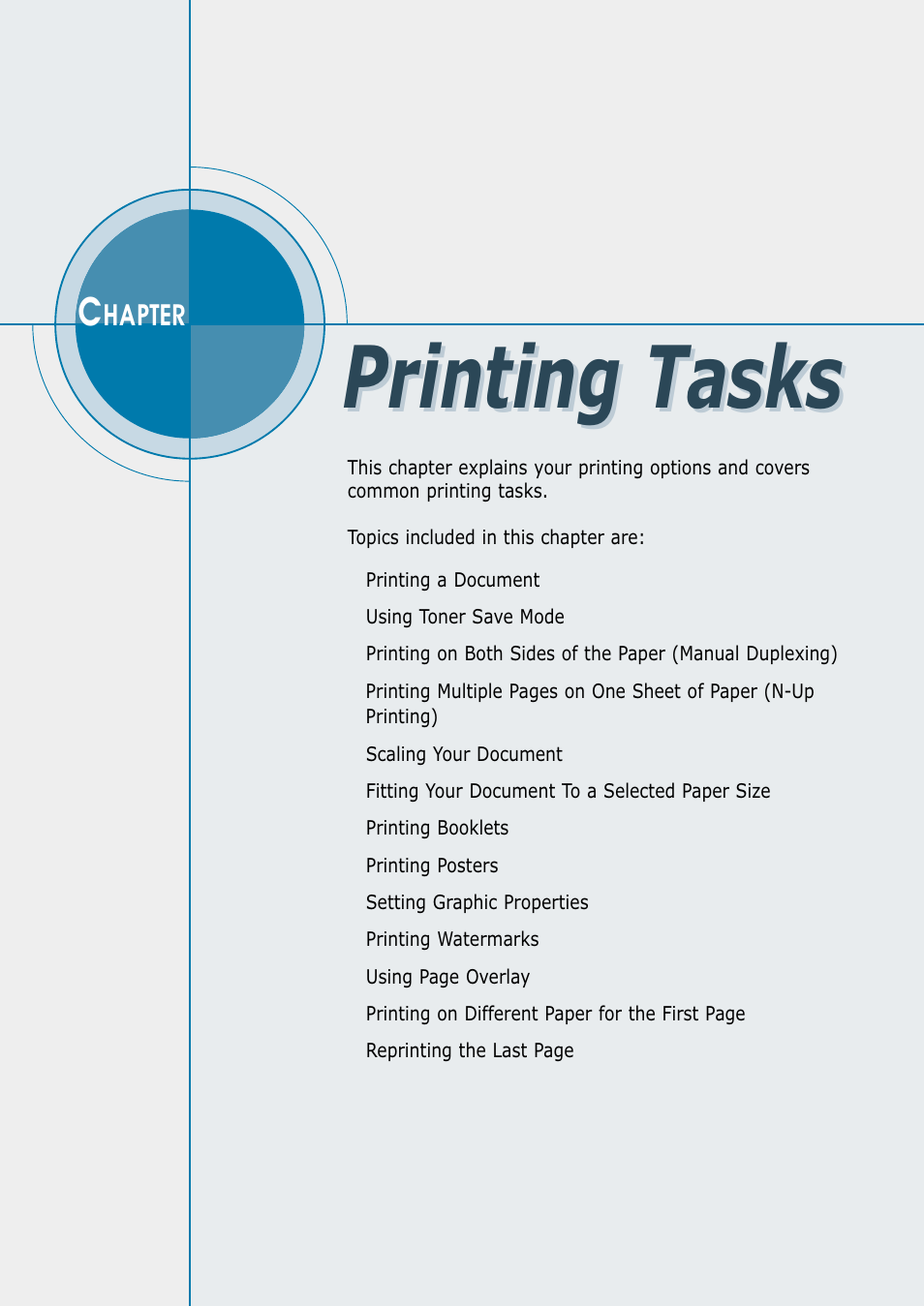 Chapter 5 printing tasks, Printing tasks | Samsung ML-1450-XAX User Manual | Page 71 / 206